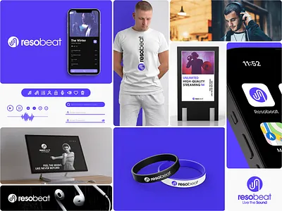Resobeat - Brand Identity Design beat logo brand brand identity branding brandmark creative logo design graphic design identity logo logofolio logomark minimalist logo music app logo music logo vector wordmark workout logo