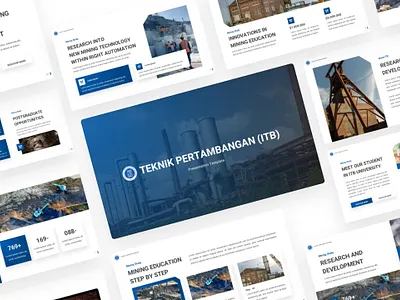 Mining Engineering Presentation branding design elegant graphic design mining powerpoint presentation student template ui university