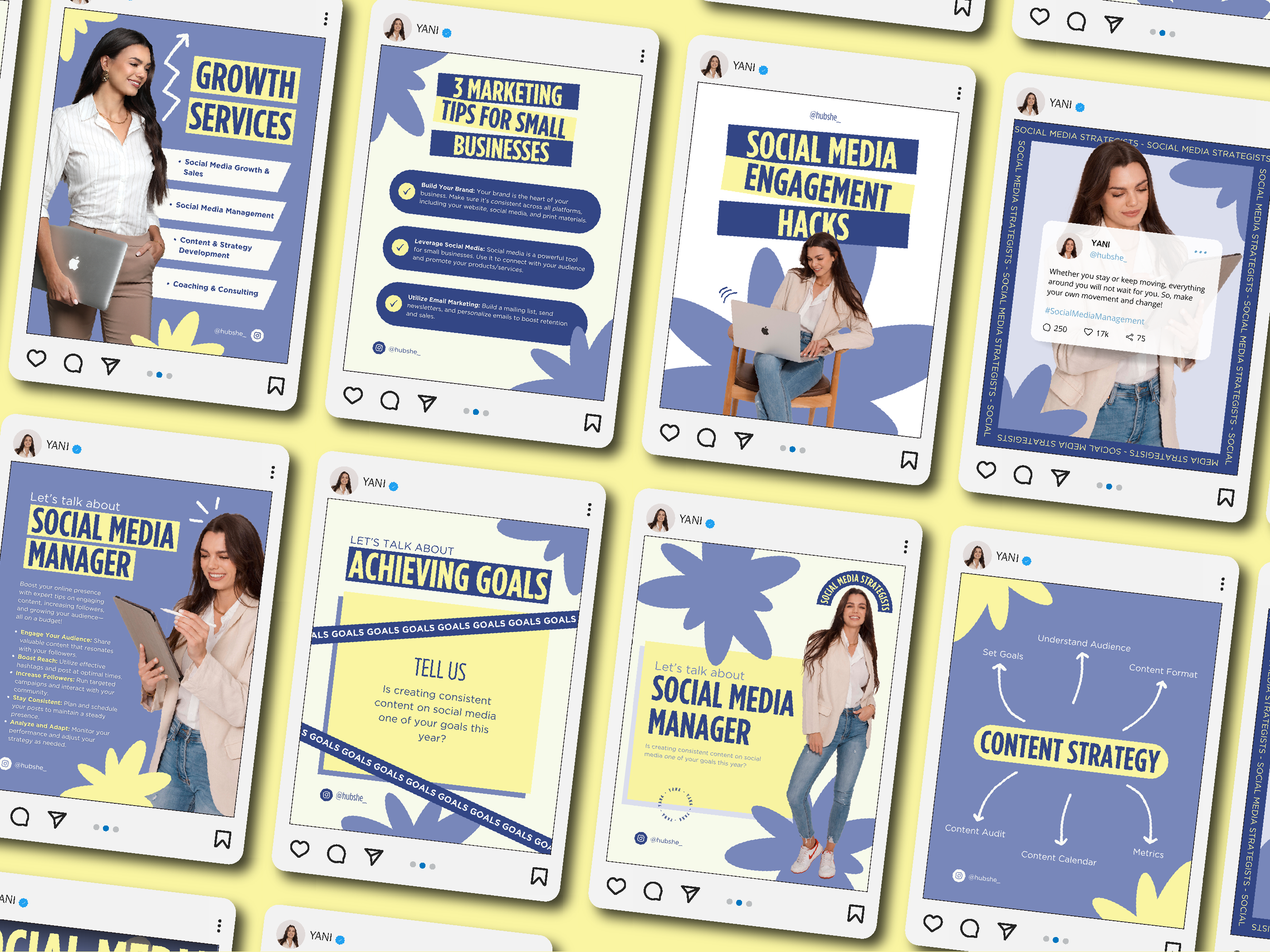 Example of 6 Custom Instagram Post Templates