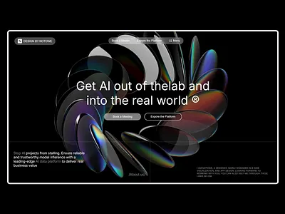 Focus on the future of AI 3d animation dashboard data visualization lenis ui web3.0