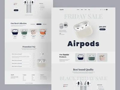 Ecommerce Sales Landing Page airpod design airpod website design airpods airpods design airpods sales page airpods web ui ecommerce ecommerce airpod design ecommerce homepage ecommerce sales homepage ui landing page landing page design modern ecommerce modern ui product landing page sales design ui website design website design airpod