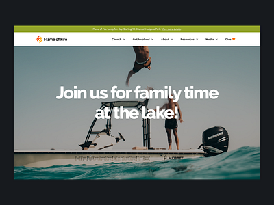Event Landing Page — FFM Church banner booking christian church community design event festival god interface jesus meetup minimal social ui uiux ux webdesign webflow website