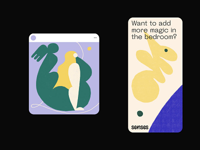 Senses app brand identity illustration mobile wellness