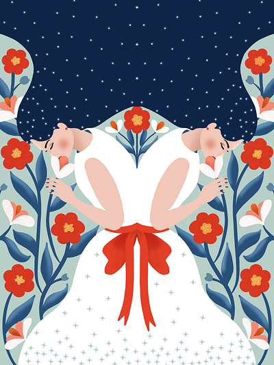 Smell the flowers design empoweringwomen femaleillustrators illustration simetry womenmentalhealth