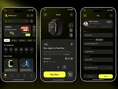 Luxury Shopping | E-Commerce Mobile App app design ecommerce luxury shopping mobile app shopping app ui