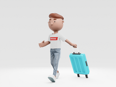 Travel in style 🛫 3d 3d character 3d person blender branding cinema4d cute design graphic design illustration illustrations kawaii library motion graphics resources threedee travel traveling ui