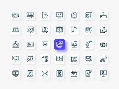 Live Streaming Icon Set branding broadcast broadcasting communication computer crop design graphic design internet live streaming logo media mobile podcast radio screen streaming ui video web