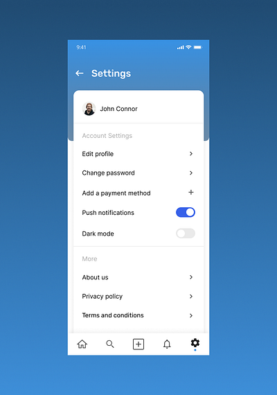 Settings Page (UI daily challenge #7)