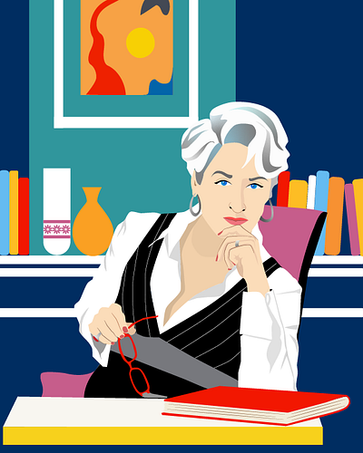 Devil Wears Prada illustration devil wears prada empoweringwomen illustraiton merryl strip women