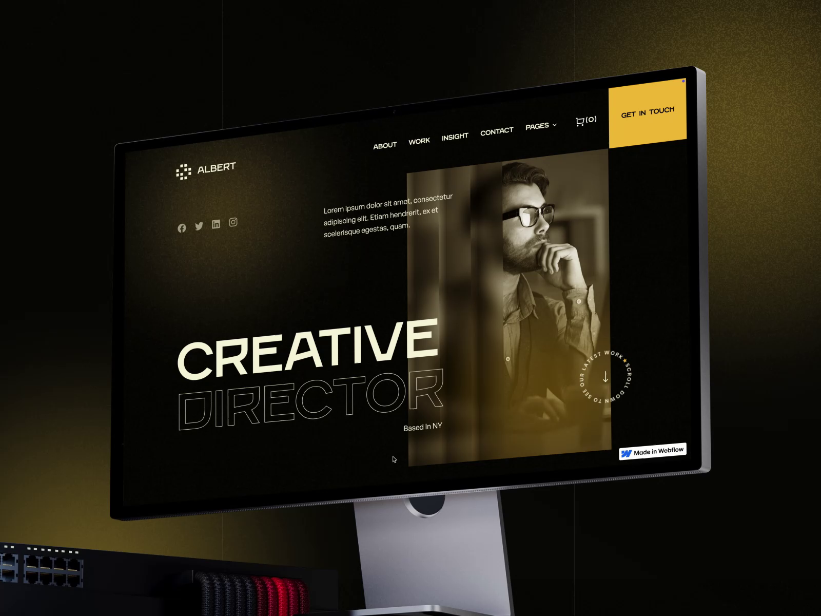 Example of Webfow Theme Personalization