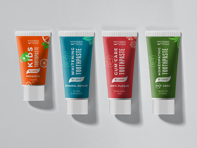 Design for serie of natural toothpastes design graphic design natural organic packaging paste tooth toothpaste