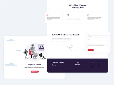 Macambo UX Design & Webflow build blue clean design flat illustration marketing minimal modern sky ui ux vector