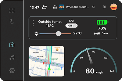 Automotive Interface app dailyui design ui ux