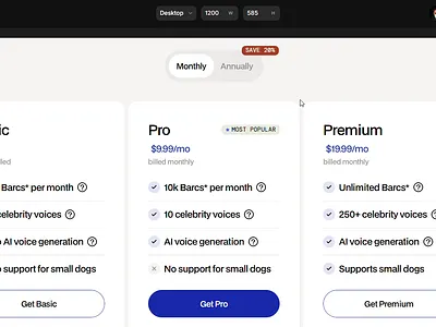 Fully Customizable Pricing Component Using Framer framer pricing pricing component webdesign