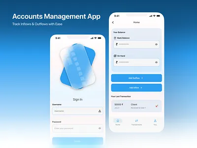 Seamless financial management— track, manage, & stay in control accountsmanagement appdesign cleanui ui uiux design userexperience