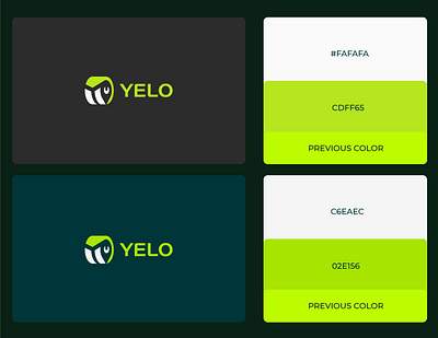YELO branding design logo