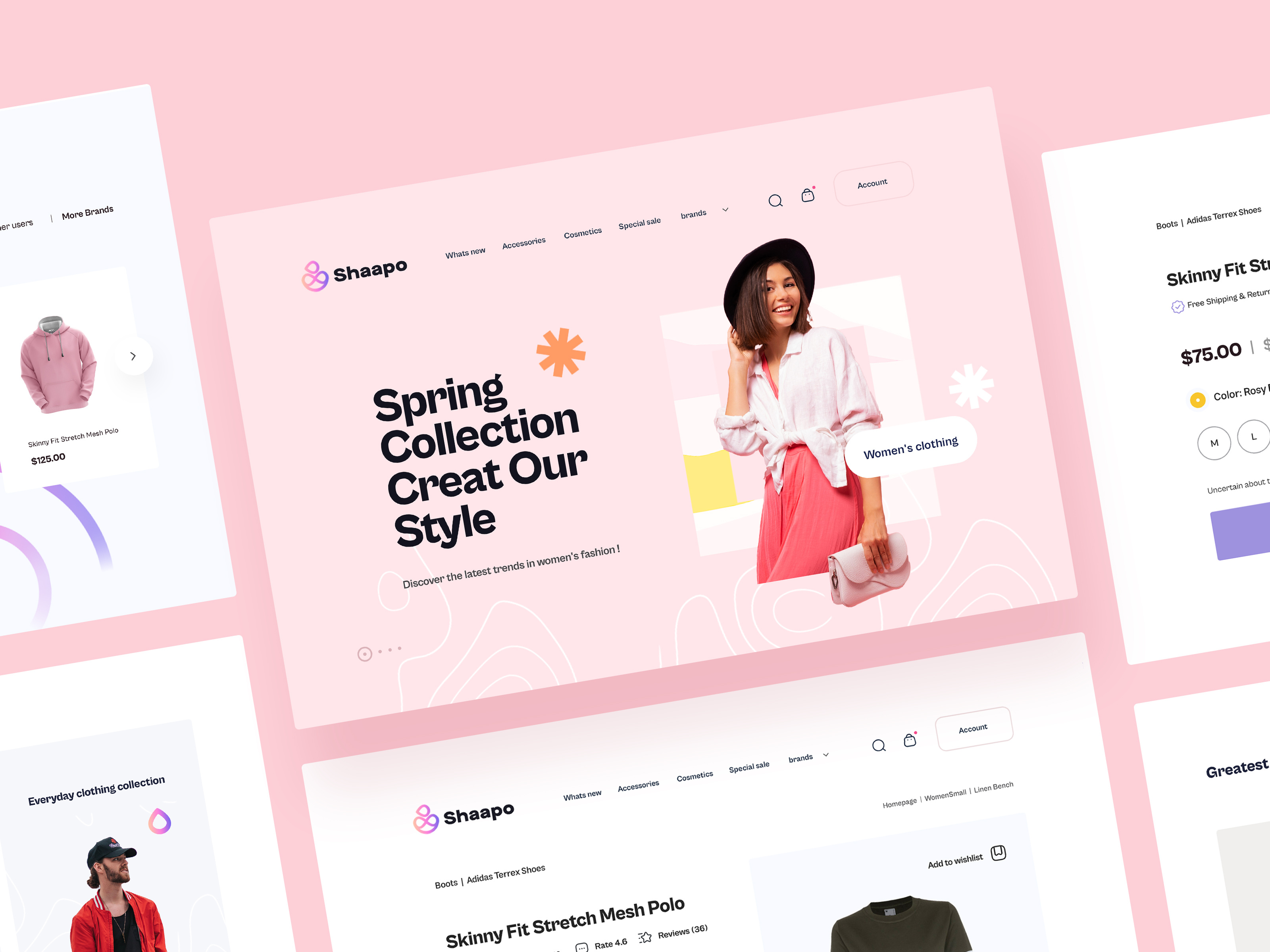 Shaapo - E-commerce Fashion Store beauty clothing cosmetic ecommerce fashion fashion brand fashion model fashion store online shop online store shop shopify shopping shopping cart store ui ui kit ux wear women