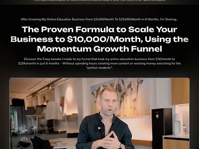 Masterclass Registration Funnel agency template design funnel design funnel template funnel theme ghl ghl template gohighlevel illustration ui