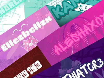 Personlized Banners banners branding gaming graphic design logo streaming