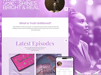 TRUTH UNFILTERED branding graphic design logo podcast ui ux website wix