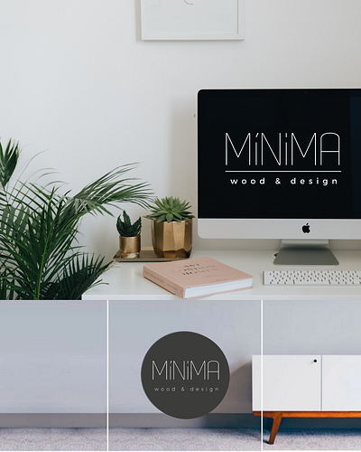 Branding - Mínima Wood & Design app branding design graphic design illustration logo socialmidia typography ui ux vector