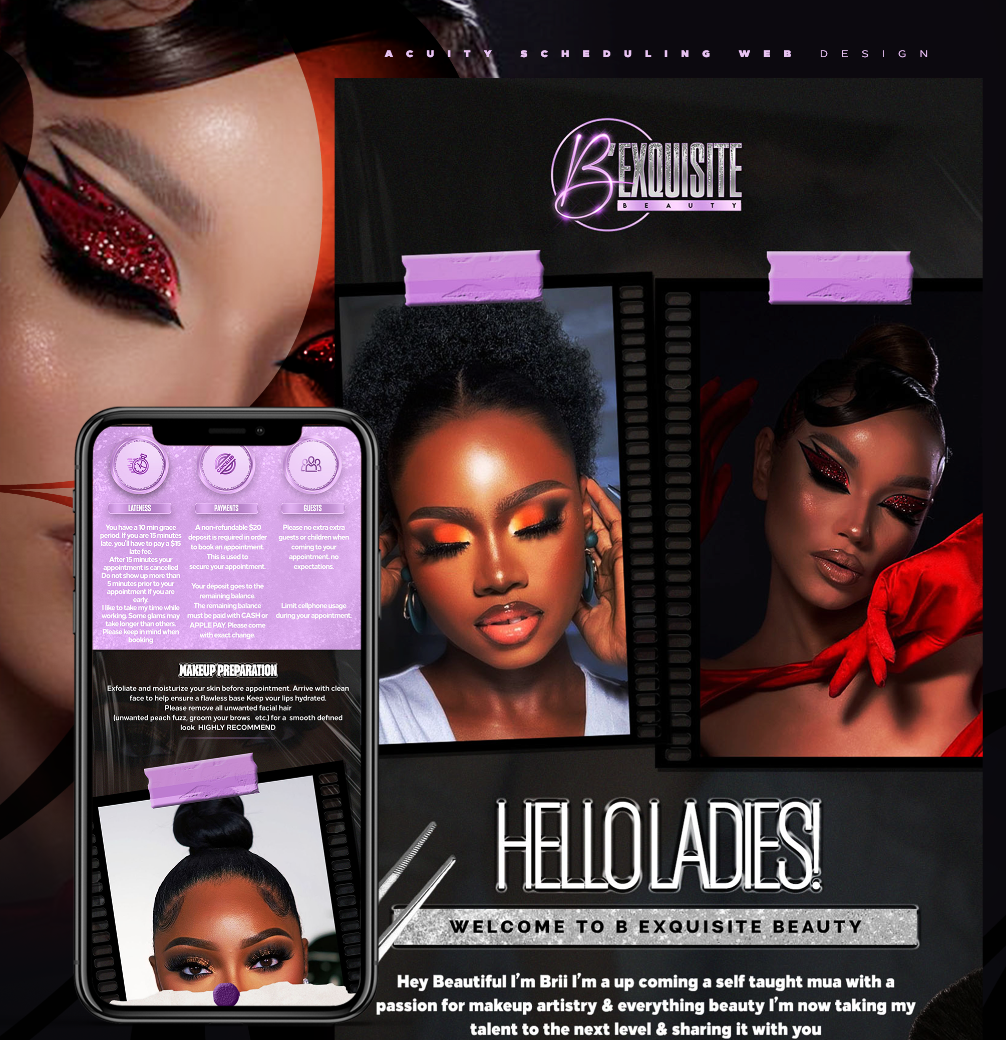 Example of Custom Acuity Scheduling Page Design