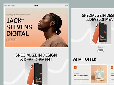 Personal Portfolio Website Design agency branding landingpage personal personal brand portfolio portfolio website ui ui design ui ux ux visual design web design website