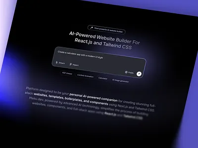 AI Powered Website Builder 2025 ai ai powered ai powered website builder dark mode desgin design minimal modern design trend ui ux web design website website builder website design