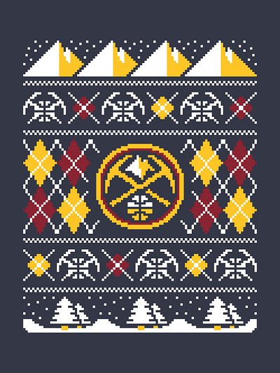 Nuggets Holiday Sweater Design branding design graphic design illustration vector