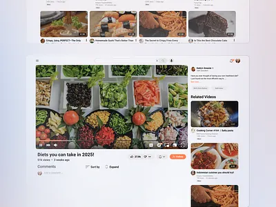 Personalized Streaming Service design exploration entertainment entertainment app food online streaming service streaming streaming service ui video streaming video streaming service web app web ui youtube