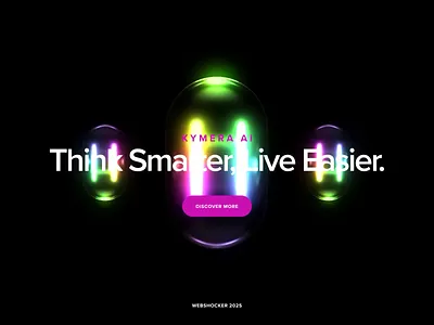 Kymera - AI Assistant 3d ai animation assistant motion design motion graphics reflection ui ux web design web3 webshocker website