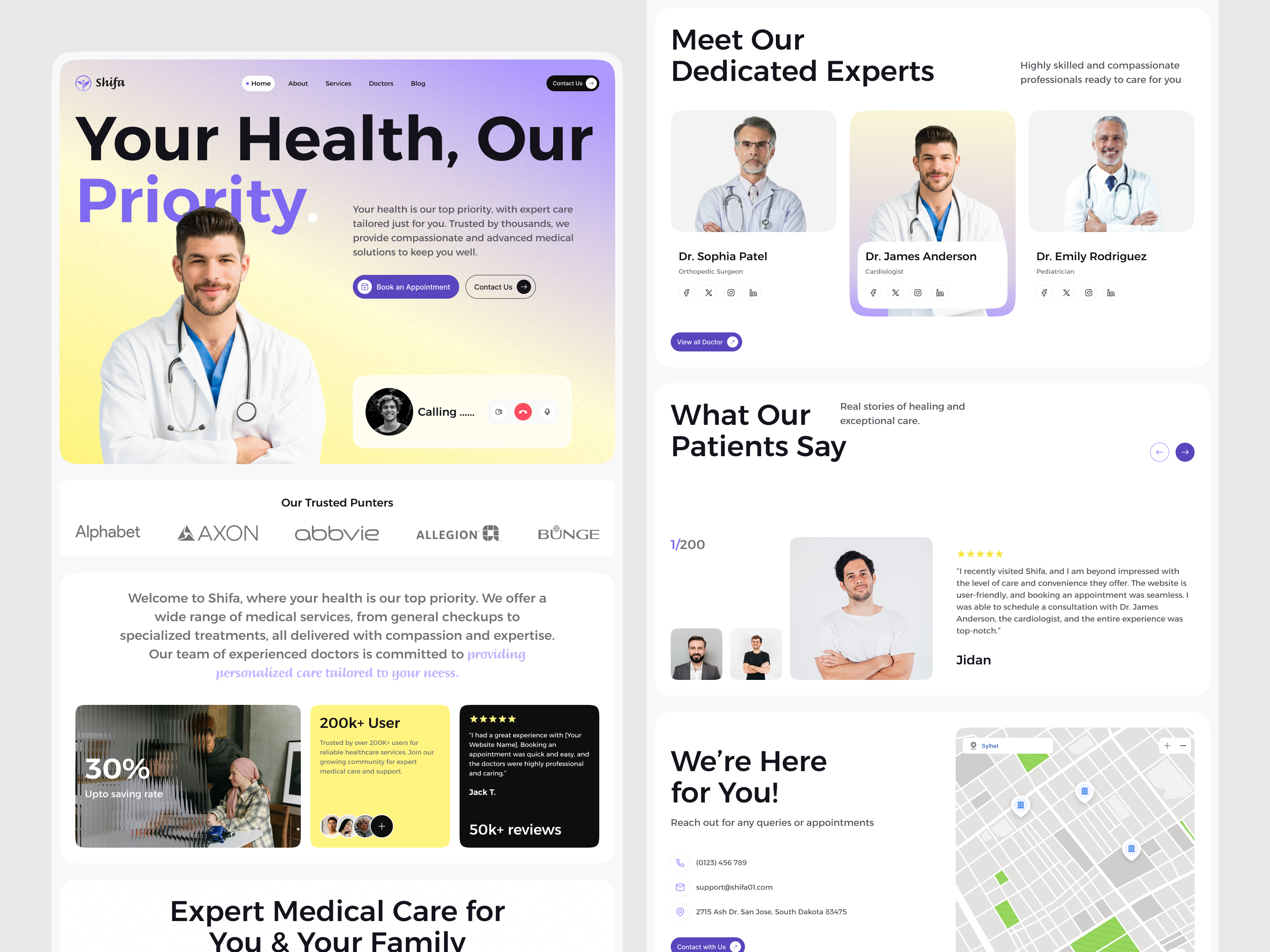 Healthcare Website UIUX Design interface product service startup ui ux web