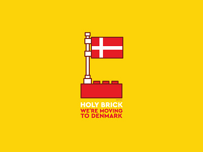 Holy brick... brick cute danish denmakr design flag graphic design happy illustration lego minimal toy vector