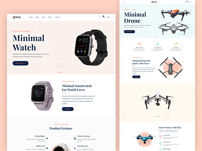 Single Product Ecommerce HTML Template - Sinp tailwindcss template