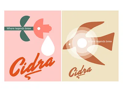 POSTERS AND BRAND IDENTITY FOR CIDRA beverage brand identity brand identity design branding cider graphic design logo logo design posters
