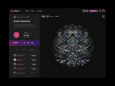enter.art Dark & Light Mode art crypto nft web3