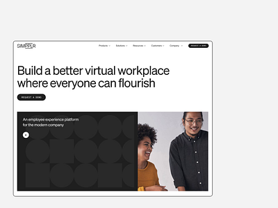 Simpplr Website branding design interface layout typography ui ux website