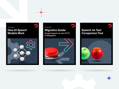 Deepgram asset covers ai branding cover design design ebook graphic design guide illustration machine learning marketing speech recognition white paper
