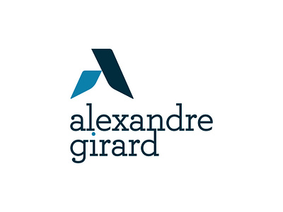 Logo Alexandre Girard branding design designer logo typo typography vector