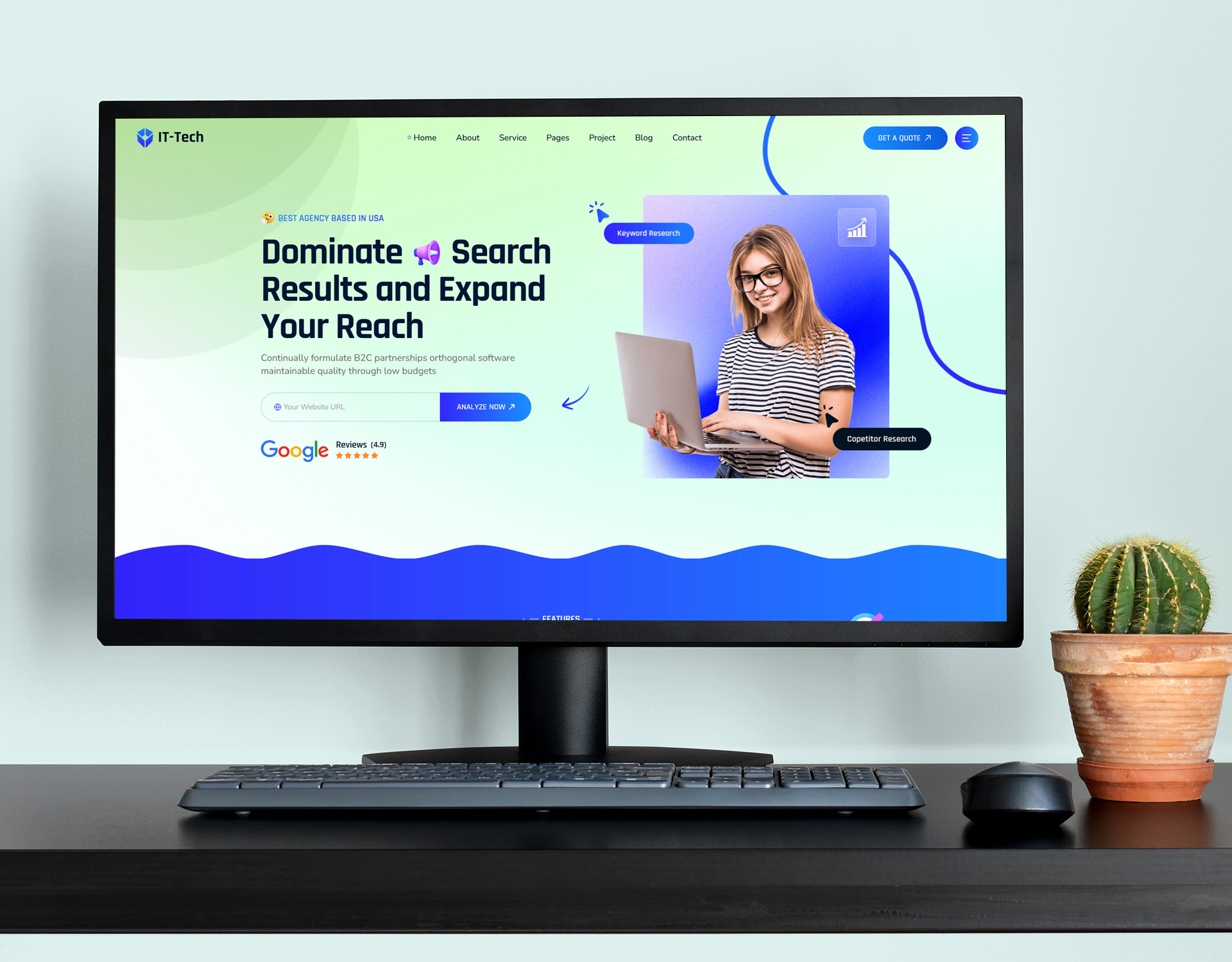 IT-Tech -Technology, Saas Software SEO & IT Solutions WordPress 3d agency branding business chatboat data graphic design it solution logo motion graphics technology ui