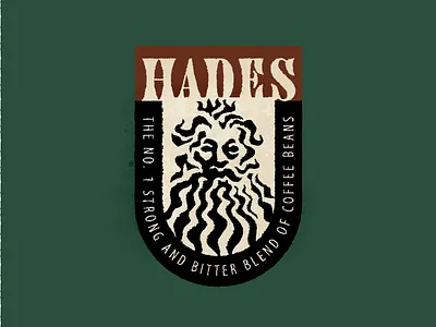 Hades vintage brand mark film flat greek hades illustration logo mark movie mythology retro vector vintage