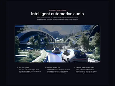 Spatial clean dark mode design minimal modern startup ui visuals website