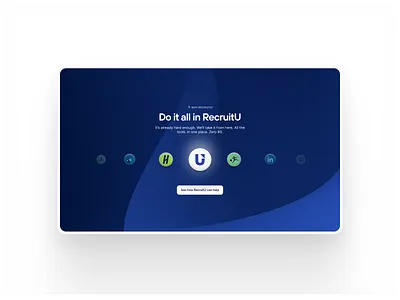 RecruitU clean design minimal modern startup ui web design website