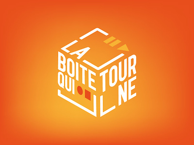 Logo La boite qui tourne branding design designer logo typo typography vector