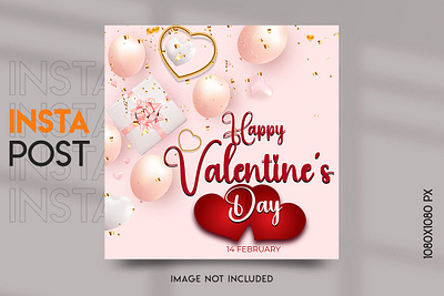 Valentine's Day Social Media Post Design by Graphic Wing graphic wing