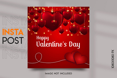 Valentine's Day Social Media Post Design by Graphic Wing graphic wing