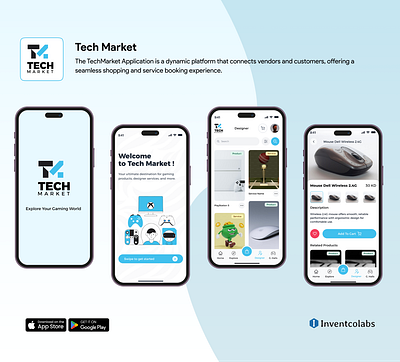 Tech Market Mobile Application app design mobileapp tech market place ui