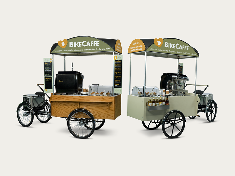 BikeCaffe bike brand strategy branding cargo bike coffee franchise logo signage