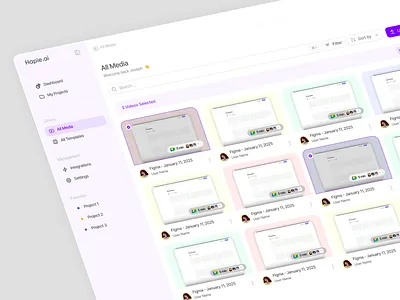 Media Visual Guide – Simplifying User Journeys! cleanui creative side menu dashboard design empty screen ui design filter design graphic design instructionaldesign media list media universal minimalui morden design onboardingdesign stepbystepguide ui userflow visualguide web app design