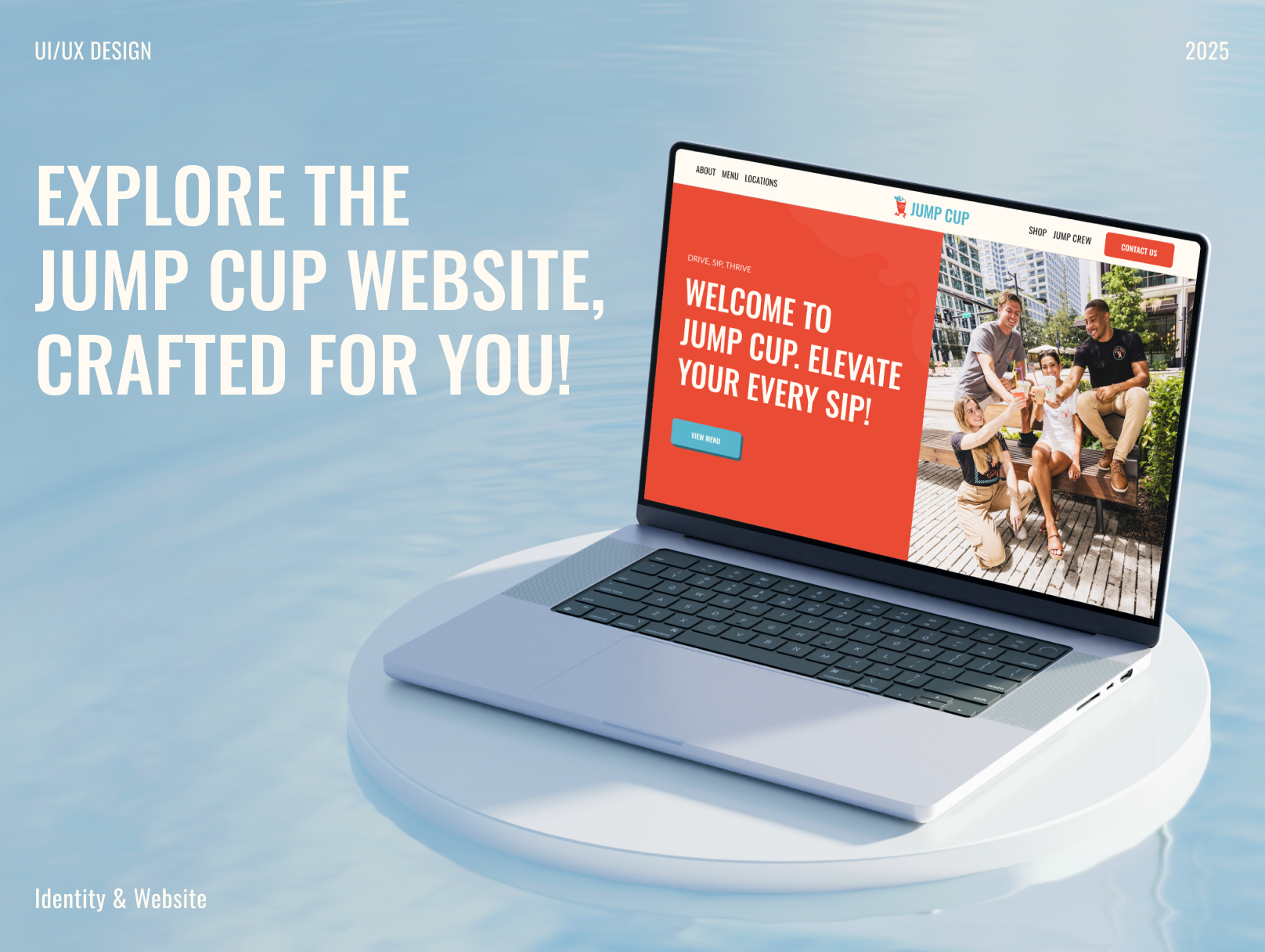 Jump Cup | Identity & Website animation brand identity branding cafe design drink food and beverage graphic design home page illustration interaction landing page logo responsive ui user interface ux vintage web design website